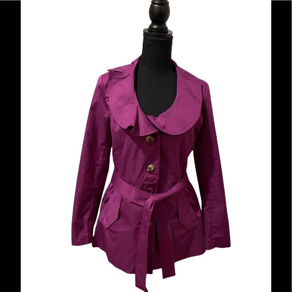Sandro Studio Purple Dress Coat in Small